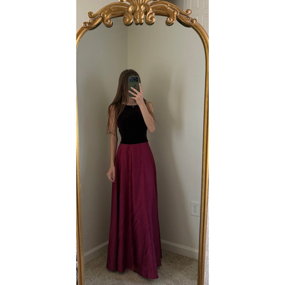 Vintage JS Collections Purple Velvet Dress w/ Cardigan